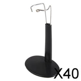 Maxbell 40xBlack Adjustable Doll Stand Display Holders 13cm for Fashion Doll Teddy Bear