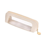 Maxbell Makeup Brush Bag for Home Office Travel Accessories with Zipper Carrying Bag White