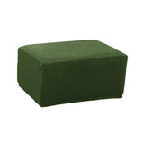Maxbell Jacquard Storage Ottoman Cover Footstool Slipcover Protector Green