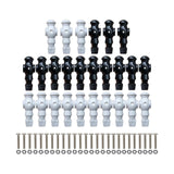 Maxbell 26 Pieces Table Soccer Men Players Repair Parts Football Machine Accessories Black White