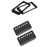 Maxbell Curved Humbucker Frame Mounting Rings with Pickup Cover for Electric Guitar