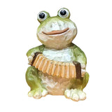 Maxbell Maxbell Frog Garden Statue Wear Resistant Outdoor Decoration for Shelves Garden Yard Play the Accordion