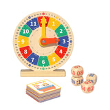 Maxbell Wooden Clock Kids Toy Teaching Clocks for Kids for Clocks Practice Baby Kids