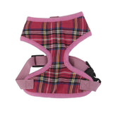 Maxbell Maxbell Pet Dog Puppy Plaid Mesh Adjustable Harness Clothes Size M Pink
