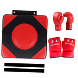 Maxbell Boxing Wall Target Square Sparring Pad Boxing Pad for Sports Workout Fitness 2Pair Gloves L Red