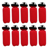 Maxbell 10 Pieces Cylinder Floating Keyring for Marine Boat Yacht Sailing Red