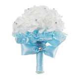 Maxbell Wedding Hand Flower Elegant Artificial Flowers for Ceremony Anniversary Home Blue