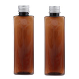 Maxbell Maxbell 250ml Empty Plastic Shampoo Bottle Liquid Soap Lotion Container 2pcs Brown