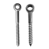 Maxbell 2Pieces Marine Grade 316 Stainless Steel Threaded Screw Lifting Eye Bolt
