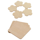 Maxbell Multiple Shape MDF Unfinished Wooden Pieces Blank Plaque Craft 8 Pieces