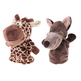 Maxbell Kids Hand Puppet Toy Giraffe & Wolf with Working Mouth for Imaginative Play