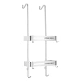 Bathroom Shower Hanging Rack Space Saving Multiuse Professional Shower Shelf White