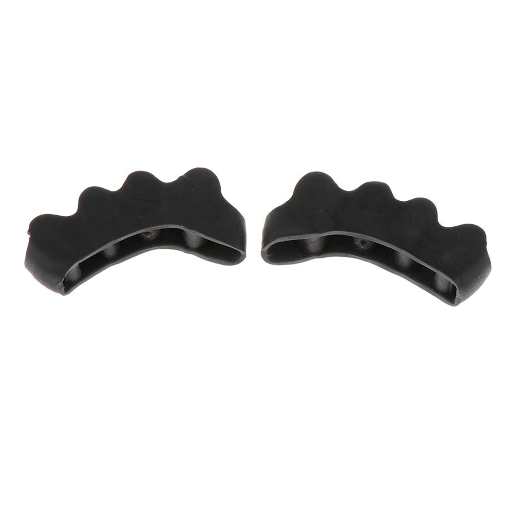 Maxbell Maxbell 1 Pair Silicone Toe Separators Spacers for Nail Art Pedicure Relaxing Toes Black