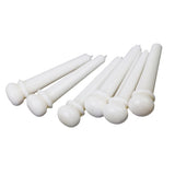 Maxbell Cattle Bone Endpin Bridge End Pin for Acoustic Guitar 6pcs White