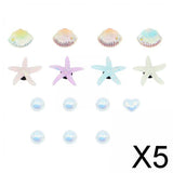 Maxbell 5xBeach Tote Charms Fashionable Beautiful for Summer Embellishments Bag Charms