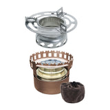 Maxbell Alcohol Furnace Aluminum Alloy Windproof Portable for Travel BBQ Backpacking Bronze Color