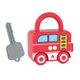 Lock and Key Car Toy Practical Skill Matching Toys for Preschool Children Fire Truck