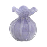 Maxbell Glass Flower Vase Ornament Decorative Art Vase for Desk Dining Room Entrance Purple
