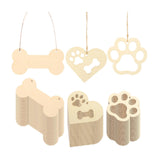 Maxbell 36x Unfinished Blank Wood Pieces for Party Decoration Crafting Embellishment