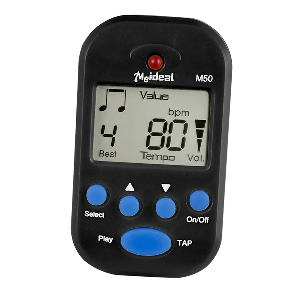 Maxbell Mini Digital Metronome Beat Tempo Electronic Metronome for Violin Drum Piano Black