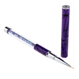 Maxbell Maxbell Polygel Nail Art Liner Brush Acrylic UV Gel Polish Paint Drawing Pen Purple