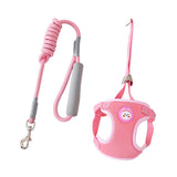 Maxbell Dog Harness with Leash Set Practical Sturdy Pet Training Adjustable Pink