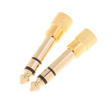 Maxbell 4x6.3mm 1/4" Male Plug to 3.5mm 1/8" Female Jack Stereo Audio Adapter