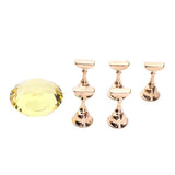 Maxbell Maxbell 1 Set Nail Art Tip Stand Holder Base for Manicure Practice Display DIY Yellow