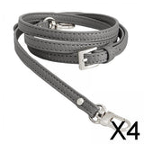 Maxbell 4xLeather Bag Strap Replacement Universal Shoulder Strap for Shoulder Handbags Gray