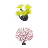 Maxbell 2x Artificial Fake Sea Anemone Coral Aquarium Fish Tank Ornament Decor