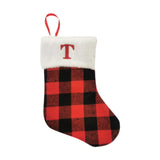 Christmas Stockings Portable Xmas Fireplace Socks for Holiday Home Fireplace Letter T