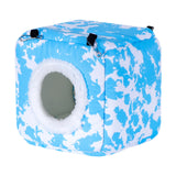 Maxbell Bird Hanging Nest Thickened Plush Shed Hut for Cockatiel Bluebirds Lovebirds Blue