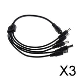 Maxbell 3xDC 1 Female to 5 Male Output Power Splitter Cable Cord Y Adapter