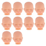 Maxbell Reborn Kits Mini Baby Heads Mold Bald Head Sculpt For 5inch Mini Bathing Doll Custom Making Accessory 10 Pieces - Aladdin Shoppers