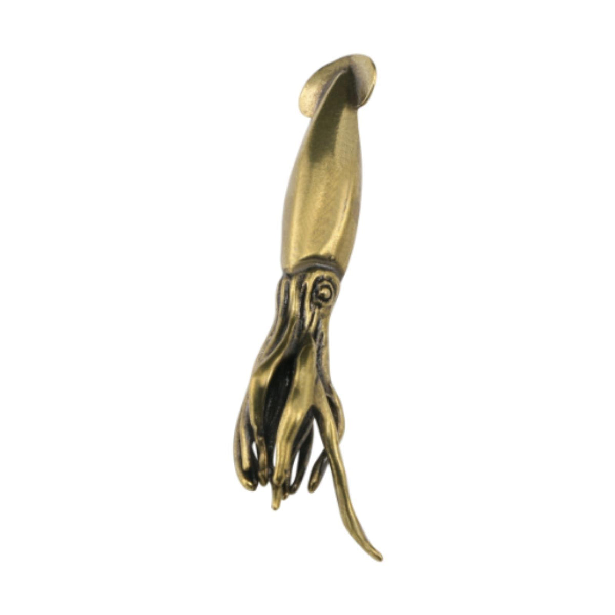 Maxbell Brass Squid Tea Pet Table Collectible Figurine Decoration Tiny Desk Ornament