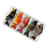 Maxbell 5x Fishing Lures Multi Jointed Swimbaits Fishing Baits for Pike Catfish Bass