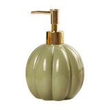 Maxbell Halloween Pumpkin Soap Dispenser Hand Lotion Bottle for Countertop Dorm Home Green Gold