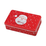 Maxbell Christmas Tin Box Gift Box Cute Case for Christmas Party Favor Holiday Santa Claus Red