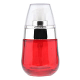Maxbell Maxbell Portable Empty Glass Pump Bottles Travel Serums Creams Container Red Silver