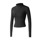 Maxbell Workout Jacket Women Lightweight Yoga Crop Tops Breathable Trendy Activewear XL Black