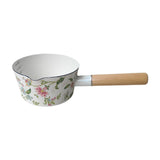 Maxbell Small Enamel Milk Pot Multifunctional Soup Pot for Kitchen Stove Top Cooking