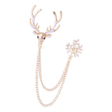 Maxbell 4xChristmas Reindeer Brooch Pin Anniversary Holiday Brooch Rhinestone Deer Pin gold