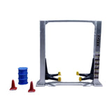 Maxbell 1/64 Diorama Garage Tools Lift Gantry Oil Drum Display Scene Model Miniature Argent Lift