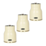 Maxbell Kitchen Canisters Set Countertop Rustic Food Jars for Grain Cookie Pet Treat 3 Small White Jars