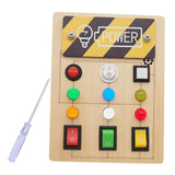 Maxbell Busy Board Role Play with Light Switch for Preschool Kindergarten Activities With screwdriver