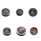 Maxbell 6 Box Nail Rhinestones Glitters Mixed Rivet Studs Jewelry Gem Drill Flat Back Beads, Nail Decor Phone Craft Set