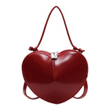 Maxbell Heart Shaped Purse Unique Trendy Women Handbag for Beach Party Favors Dating Red