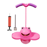 Maxbell Pogo Ball with Handle Pogo Jump Toy with Ball Pump for Games Workout Fitness Pink