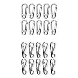 Maxbell 20x Outdoor Camping Carabiner Keychain Clip Snap Split Spring Lock Buckles