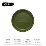 Maxbell Camping Dish Stainless Steel Lightweight Dinner Dish for Hiking Travel Beach Green